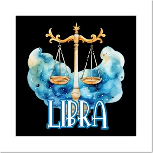 Libra in Watercolor Posters and Art